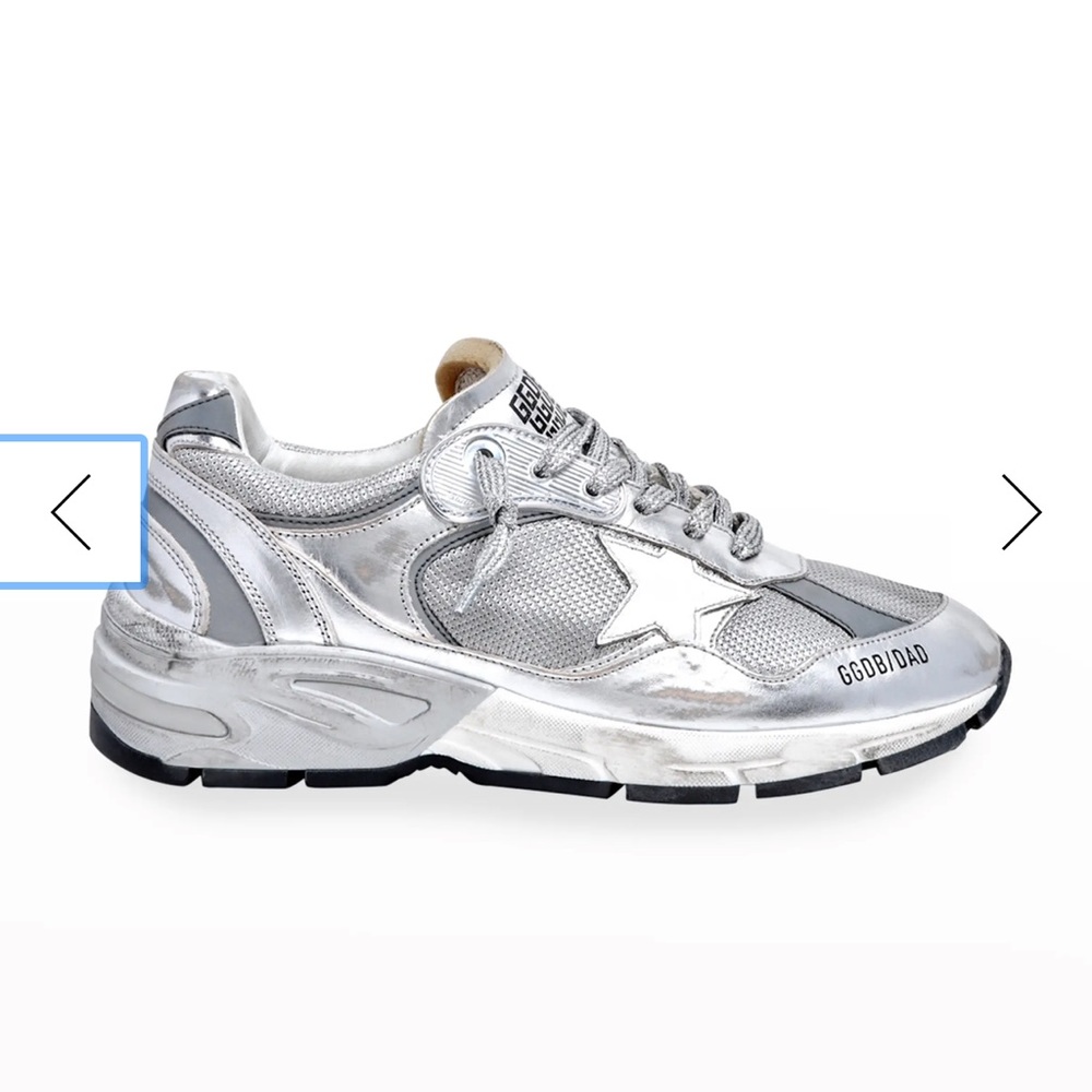 Golden Goose silver Dad running sneakers! Brand new! Worn for an hour!